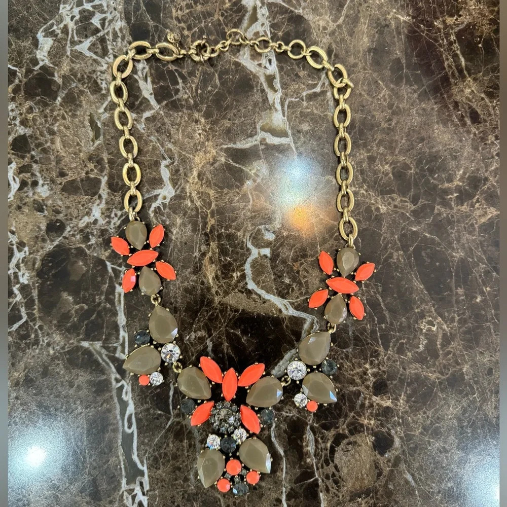 J Crew Rhinestone Statement Necklace!